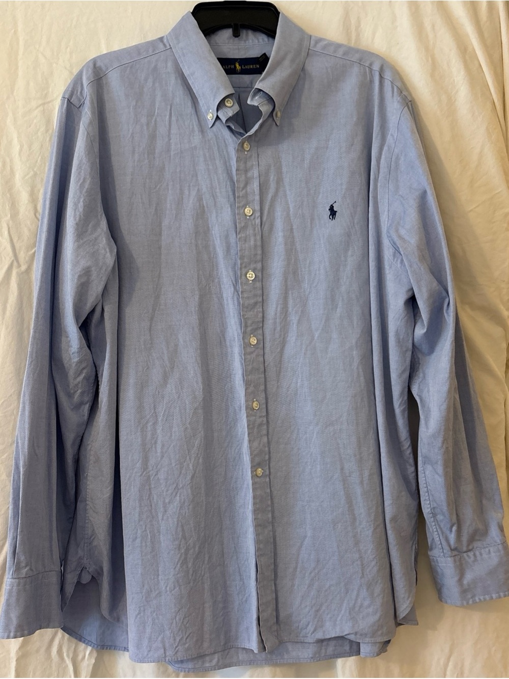 Ralph Lauren Light Blue Long-Sleeve Button-Down Oxford Shirt
